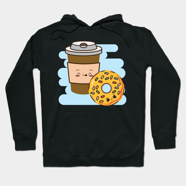 donuts and coffee Hoodie by T-shirtlifestyle